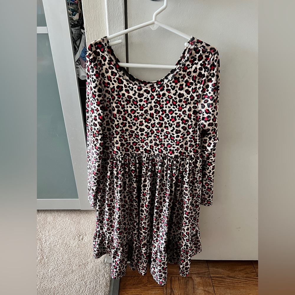 Pink Chicken velour dress, girls size 8